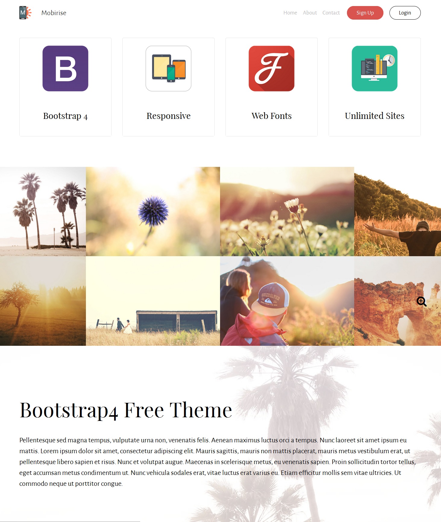 Free Bootstrap Coming Soon Theme