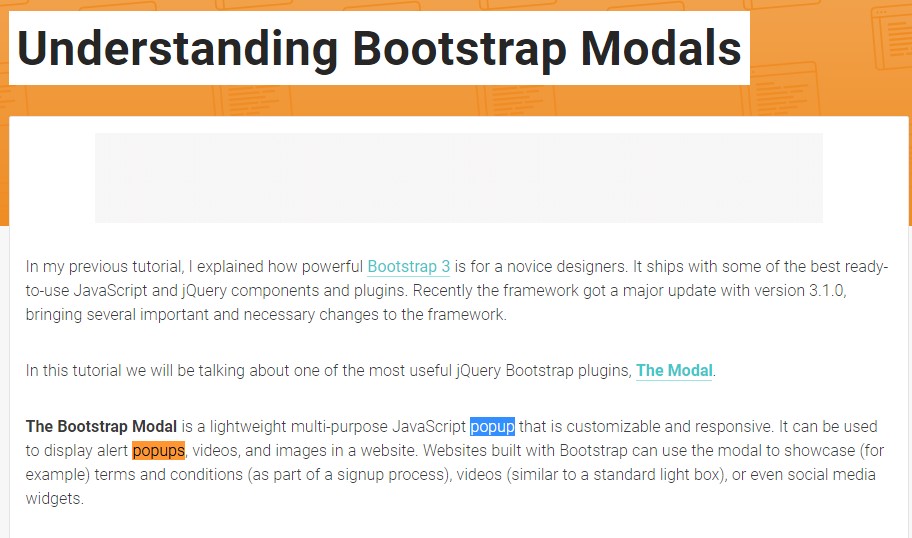  An additional useful  post  relating to Bootstrap Modal Popup